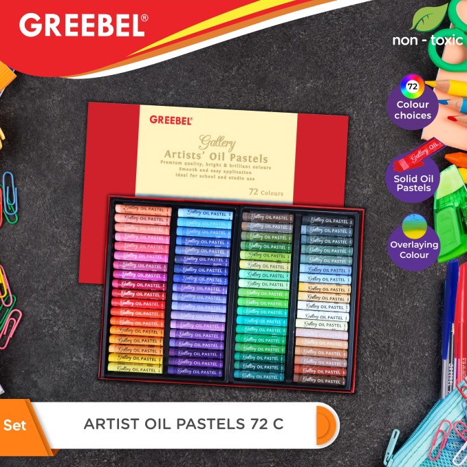 

Crayon Greebel Gallery Artist Oil Pastel 72 Warna ART O8J7