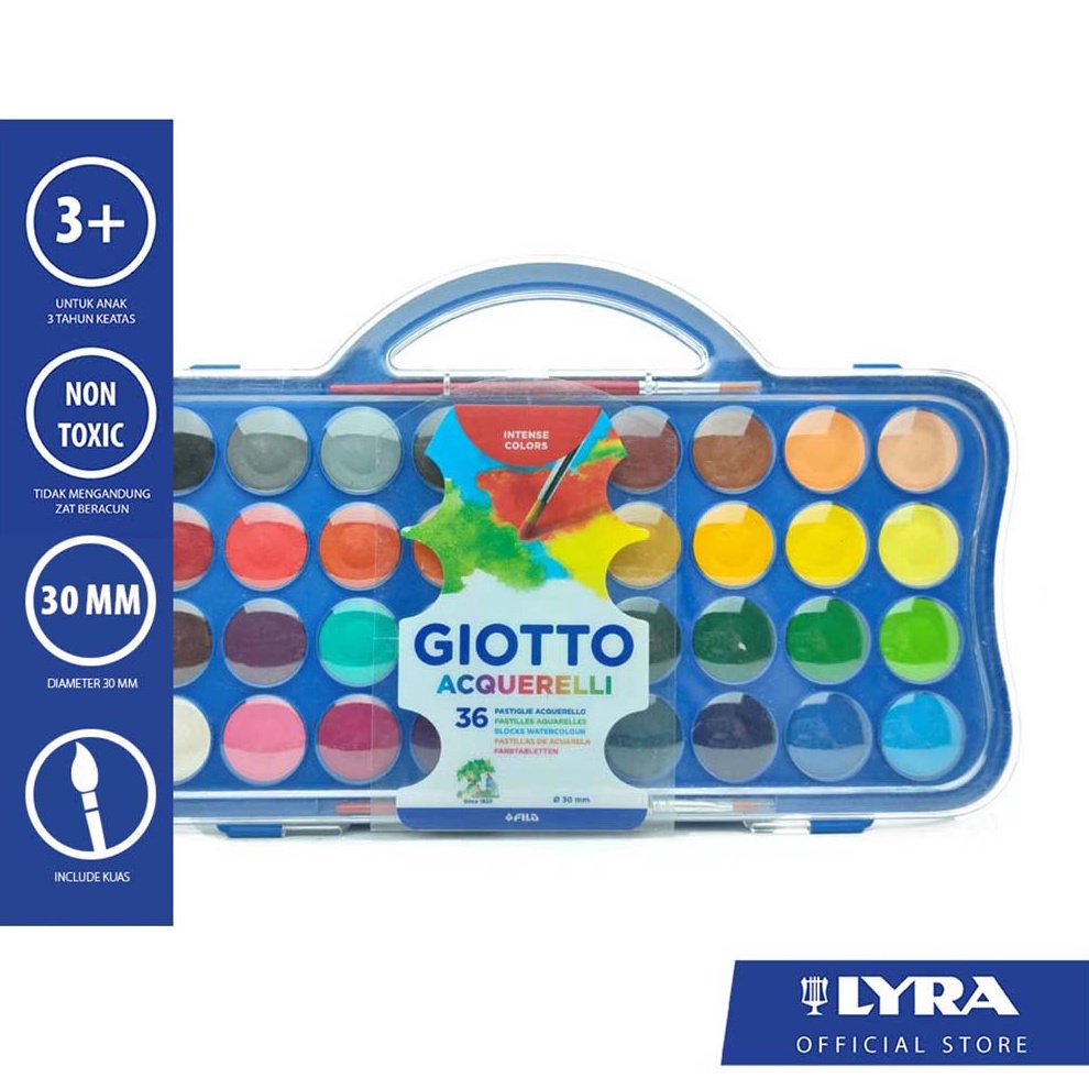 

Giotto Watercolor Blocks 36 Colors 3mm ART V1N8