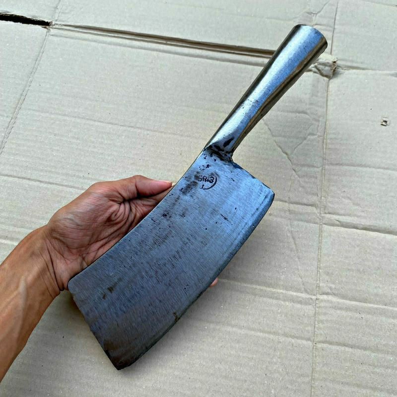 Pisau Dapur Baja Putih Super Tajam - Pisau Daging Ikan Bahan Full Besi