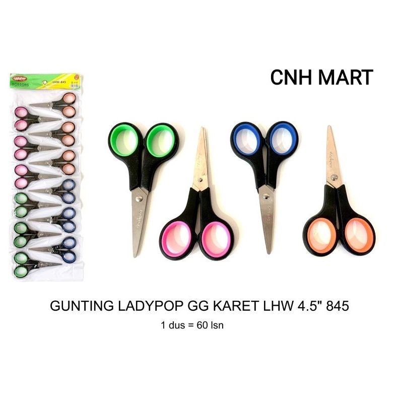 

12 PCS Gunting Kecil Murah Lady Pop Karet 45Inch Harga 12 PCS 1 Lusin Milton ART F8K7