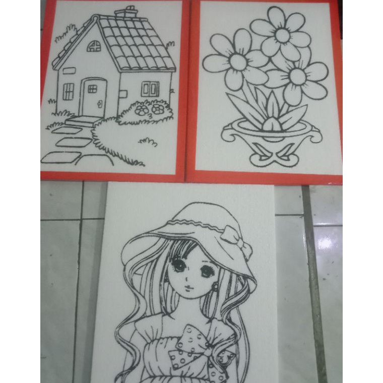 

Styrofoam lukis 3 x4 paket 2 list lakban ART N2F5