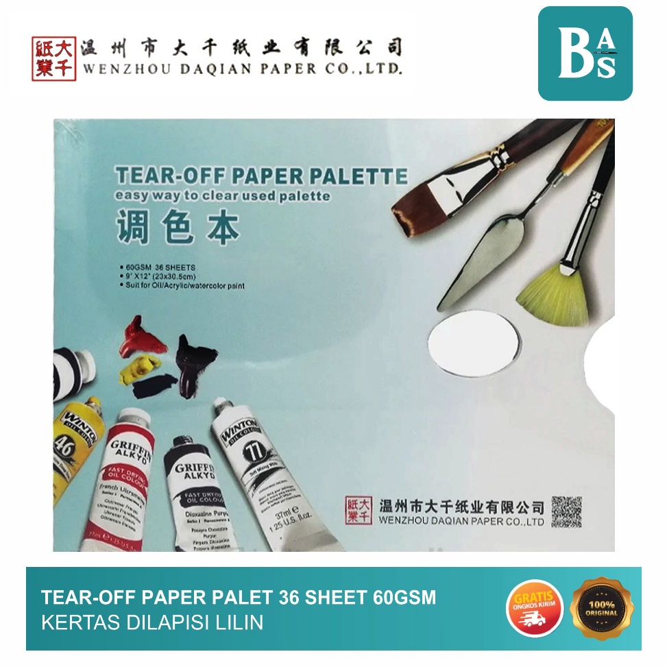 

TearOff Paper Palette 36 Sheet 6GSM ART K4X2
