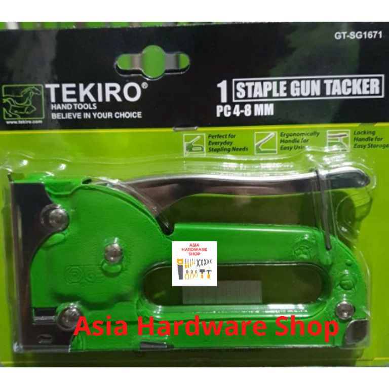 

TEKIRO Staples Tembak Jok 4 8 mm Staple Gun Tacker Alat Tembak Hekter Jok ART Q6H3