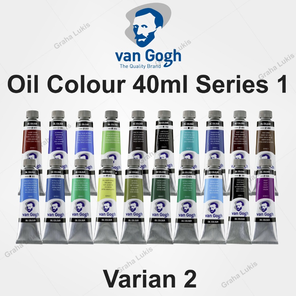 

Van Gogh Oil Colour 4 ml Serie 1 Varian 2 BROWN BLUE VIOLET GREEN BLACK GREY ART F1G5