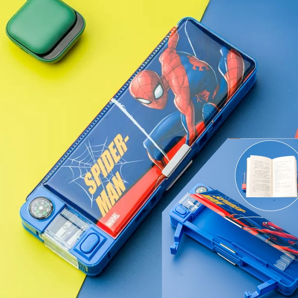 

Kotak Pensil Anak Laki Laki Ada Sandaran Buku Karakter Spiderman Kapten Amerika ART F8G9