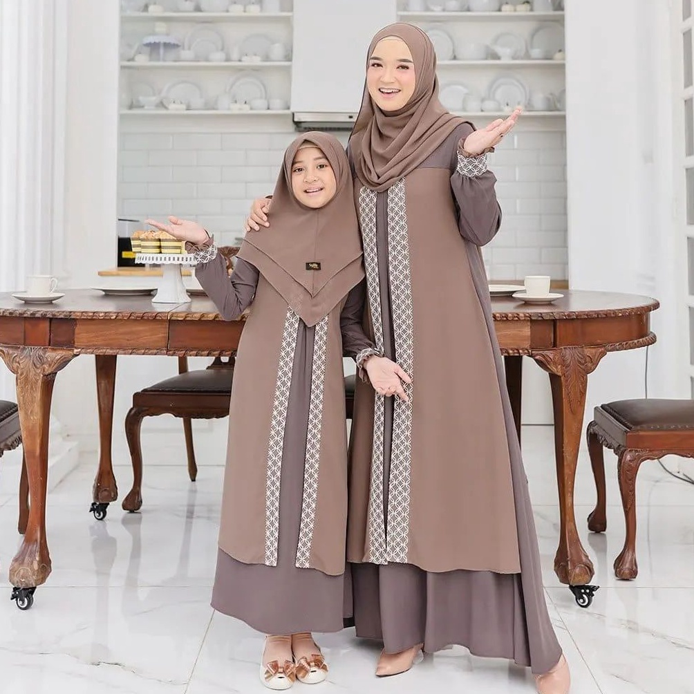 ART H92B HAZZAFA COUPLE MOM  KIDS  ethica sarimbit terbaru 224  Gamis Sarimbit Ibu Dan Anak Perempua