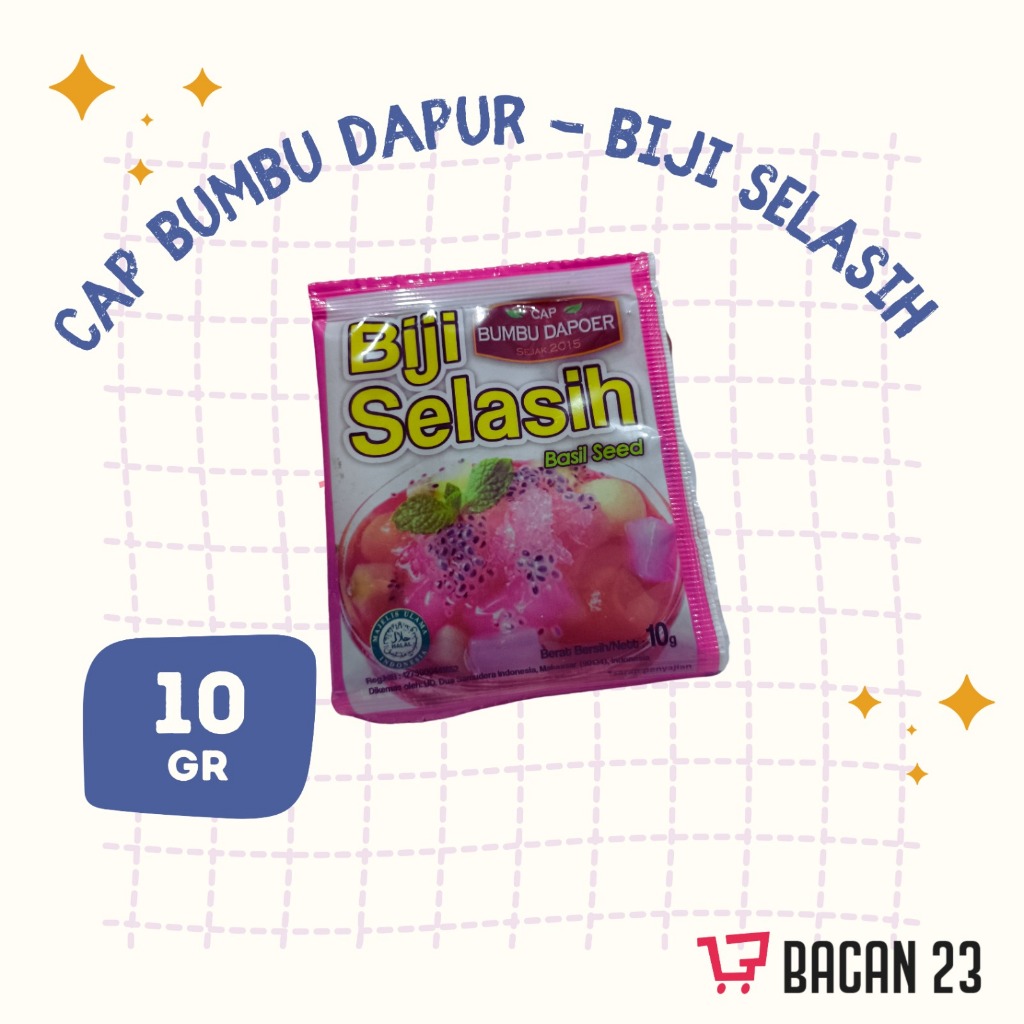 

Biji Selasih - Cap Bumbu Dapoer (10 Gr) / Basil Seed / Campuran Es Buah