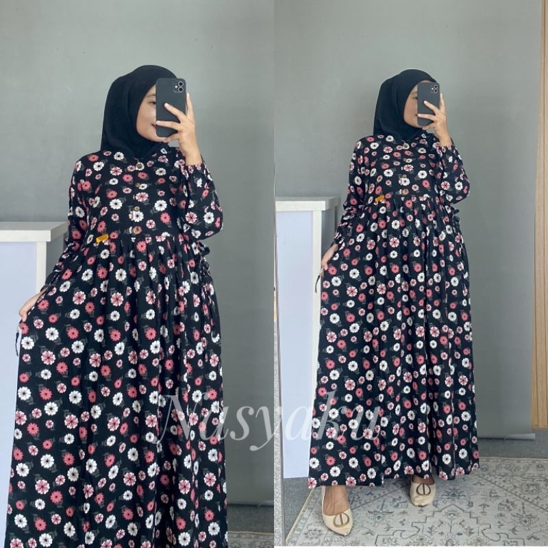 Azorra Midi Dress Rayon Premium | Gamis Rayon | Midi Dress rayon | Midi Dress rayon premium| Gamis w