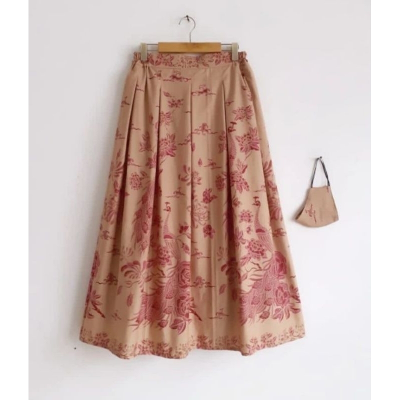 Rok Batik Burung Hong Terbaru Rok Payung Rok Klok Kekinian Skirt Pants Batik Modern