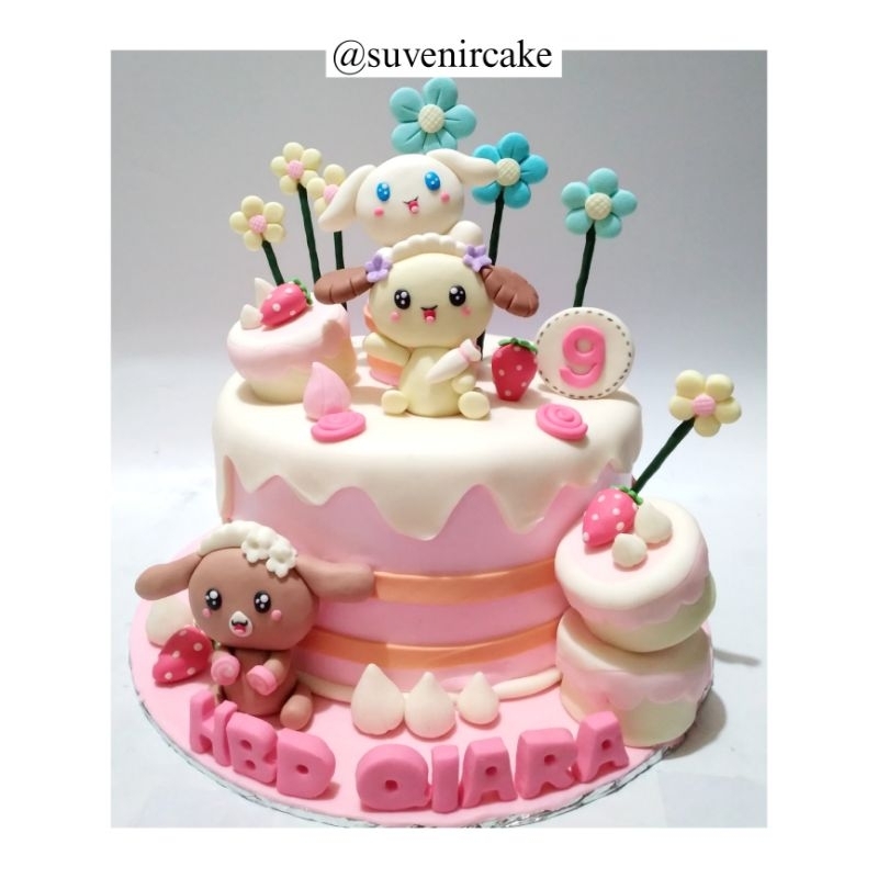 cinnamoroll cake/cake cinnamoroll/kue ulang tahun cinnamoroll/kue ultah cinnamoroll