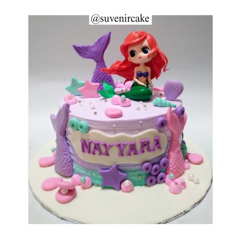 Mermaid cake/kue ulang tahun mermaid/cake mermaid/ariel mermaid/cake ariel mermaid