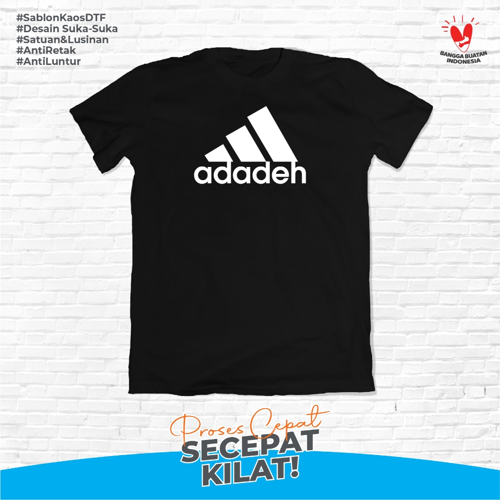 Baju Kaos Plesetan ADADEH - parodi merek brand logo kata kata tulisan Unisex Usda Digital