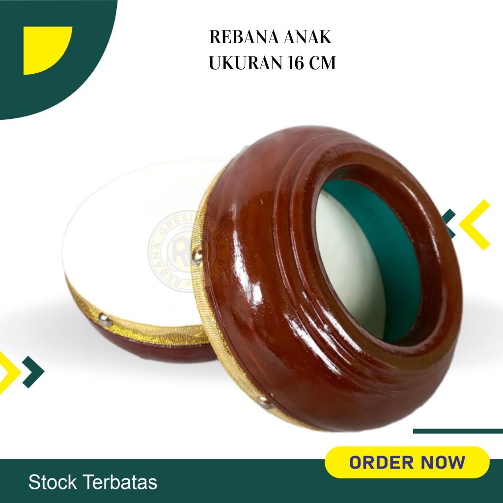NEW - REBANA MAINAN KOMPANG UKURAN 22 CM KOMPANG BANJARI ANAK HADROH ANAK WARNA WARNI ALA EDUKASI TK