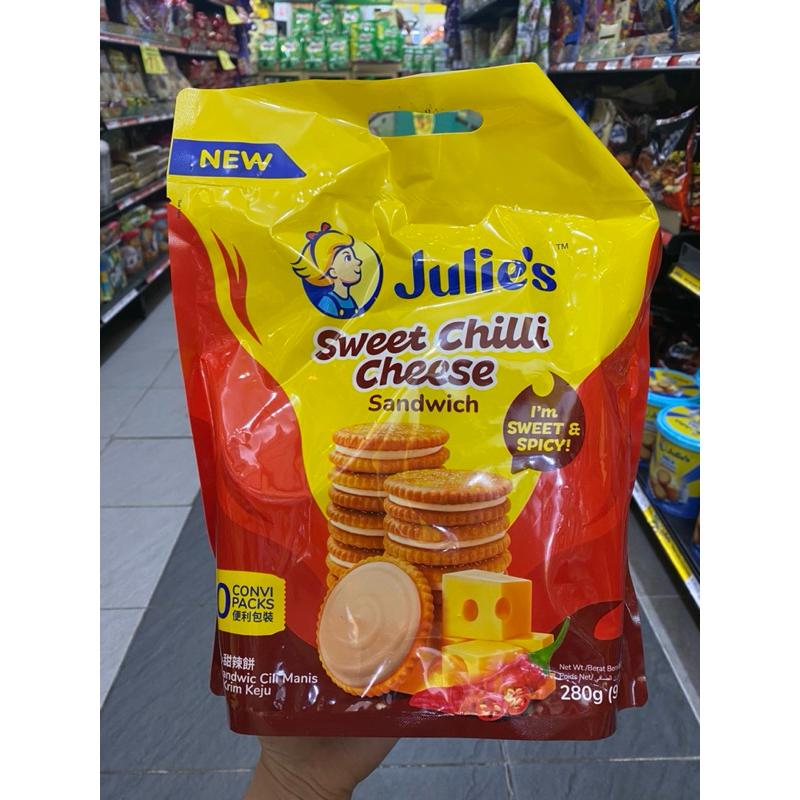 

julies julie's sweet chilli cheese / sour cream & onion sandwich isi 10 packs 280gr