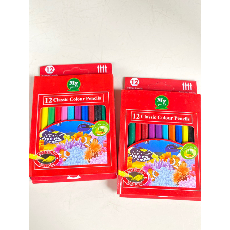 

12 pc pensil COLOUR / PENSIL WARNA PENDEK