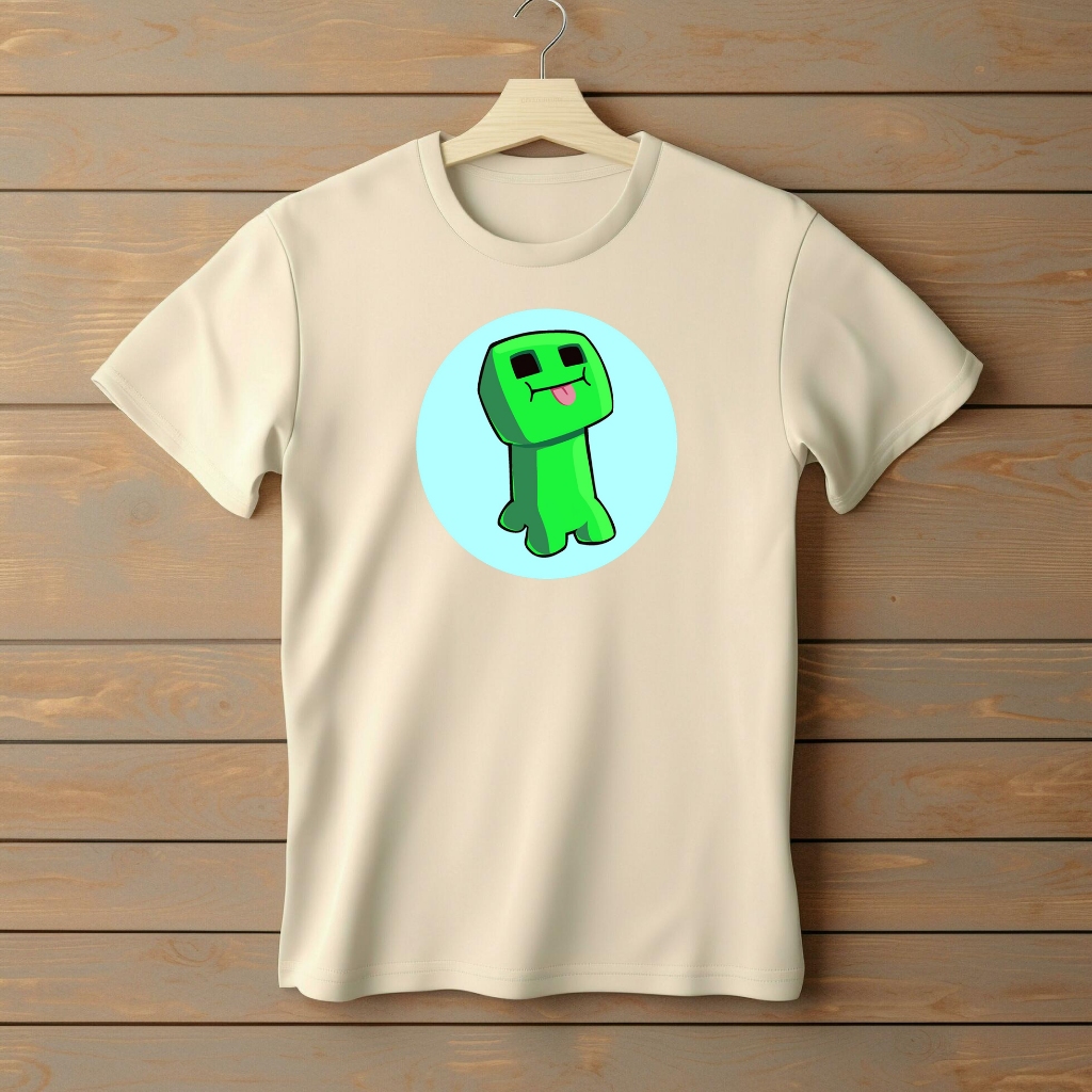 Restock Tshirt Kaos Baju Anak Mine Creeper Unisex Pria Wanita