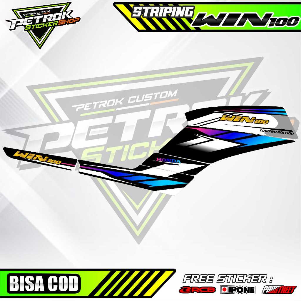 STRIPING VARIASI HONDA WIN 100 / STICKER LIST VARIASI MOTOR HONDA WIN 100