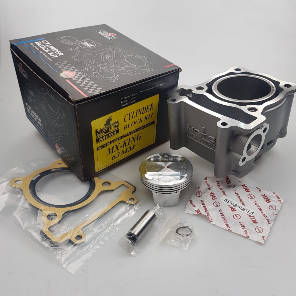 BLOK BORE UP KIT MOTO 1  57MM 63MM JUPITER MX KING VIXION NVL NVA R15 OLD block cylinder set mx new 