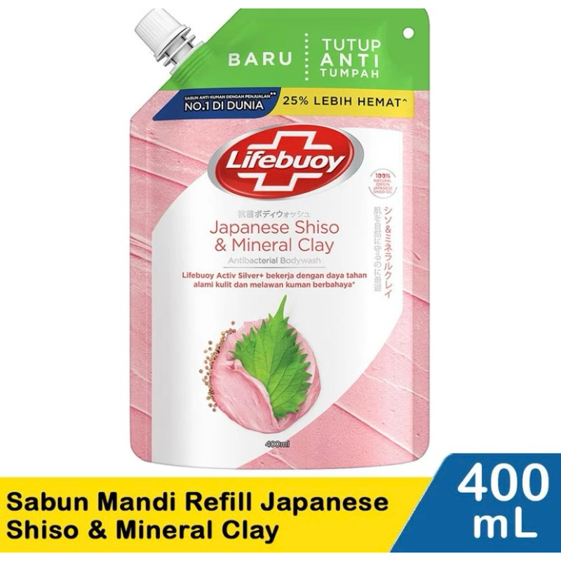 Lifebuoy Sabun Mandi Cair Japanese Shiso & Mineral Clay 250 mL