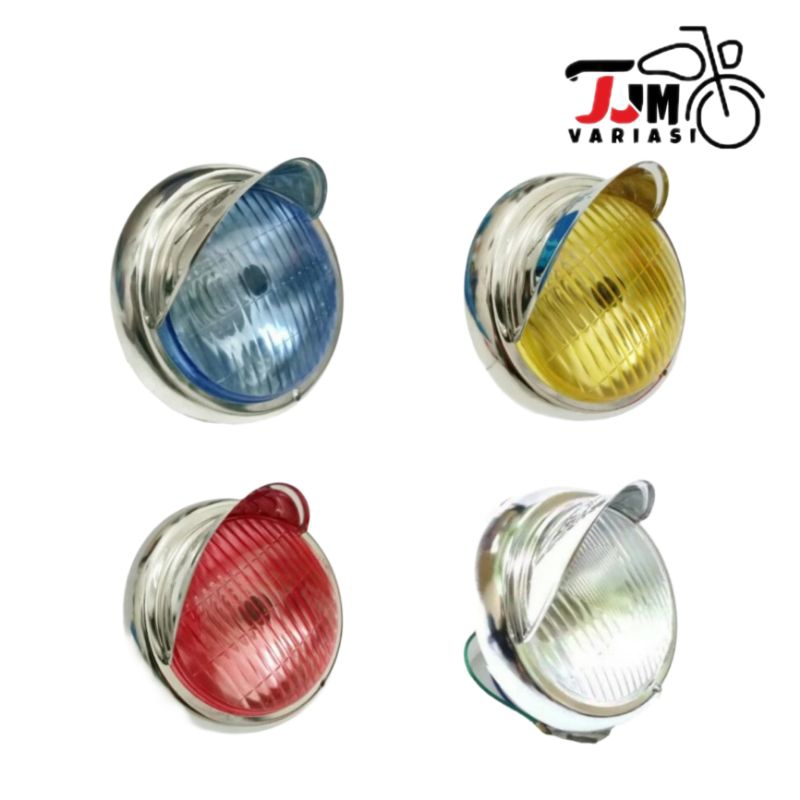 A059 Lampu Depan C70 warna  TM 4 5 inch set topi variasi H6 / H4 bohlamp biasa / led daymaker dot sa