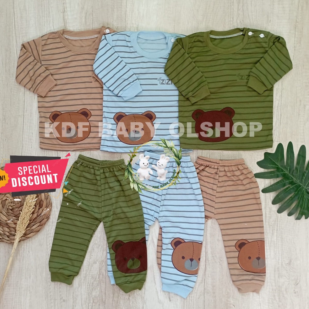 ART O79G 6 pcs3 setelan lengan panjang baju anak perempuan setelan bayi laki laki baju tidur bayi pi