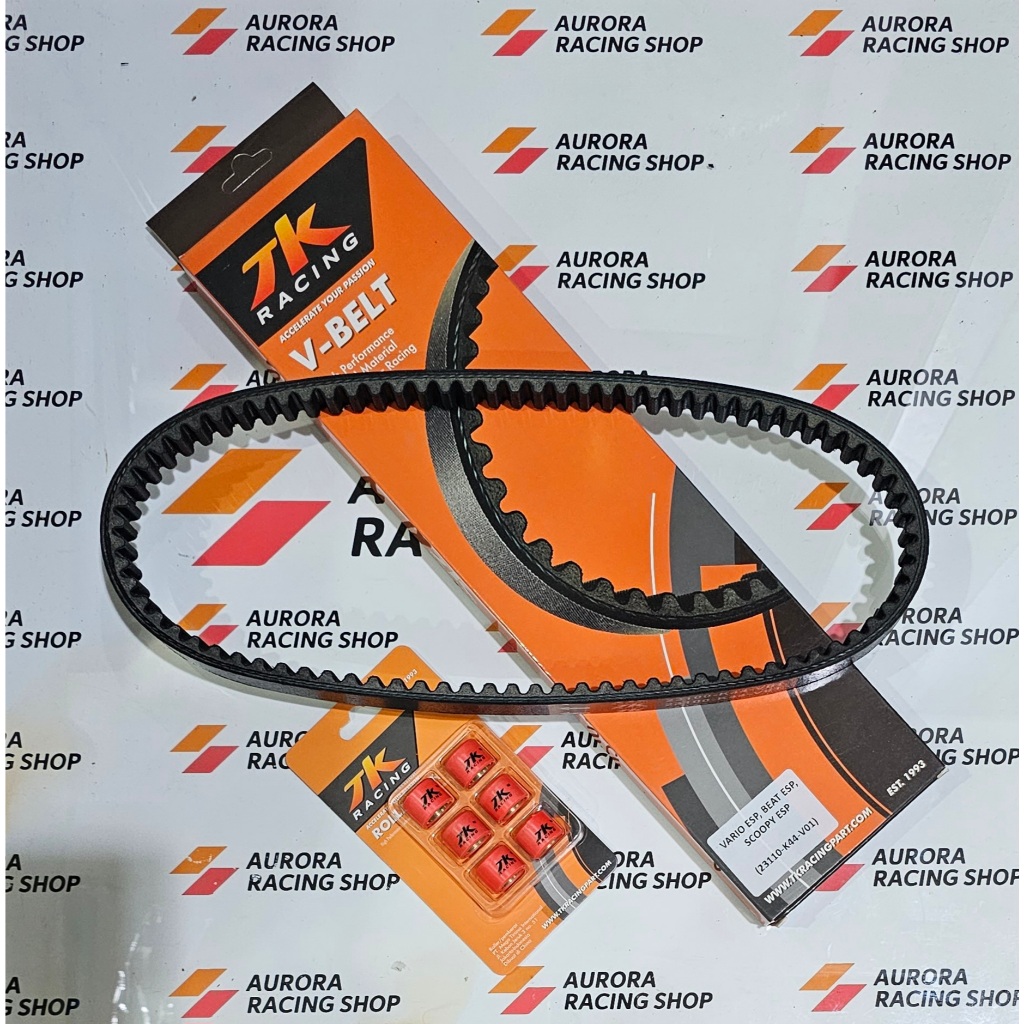 PAKET CVT VANBELT & ROLLER TK RACING HONDA BEAT ESP / VARIO 110 ESP / SCOOPY ESP / SCOOPY FI 2018 - 