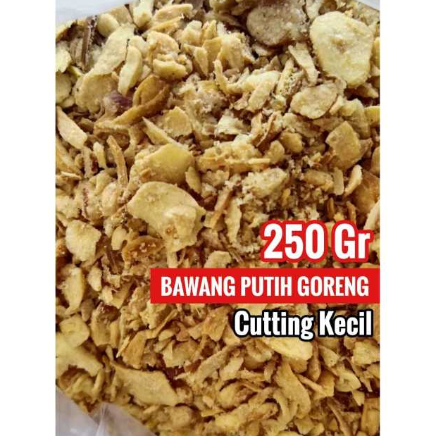 

Bawang Putih Cincang Goreng Cutting Kecil 250gr