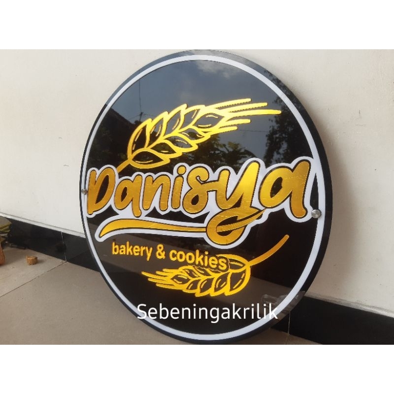 Gold Akrilik kilap | Papan usaha | Papan nama Akrilik Mirror | Papan nama Usaha Akrilik | Tulisan ak