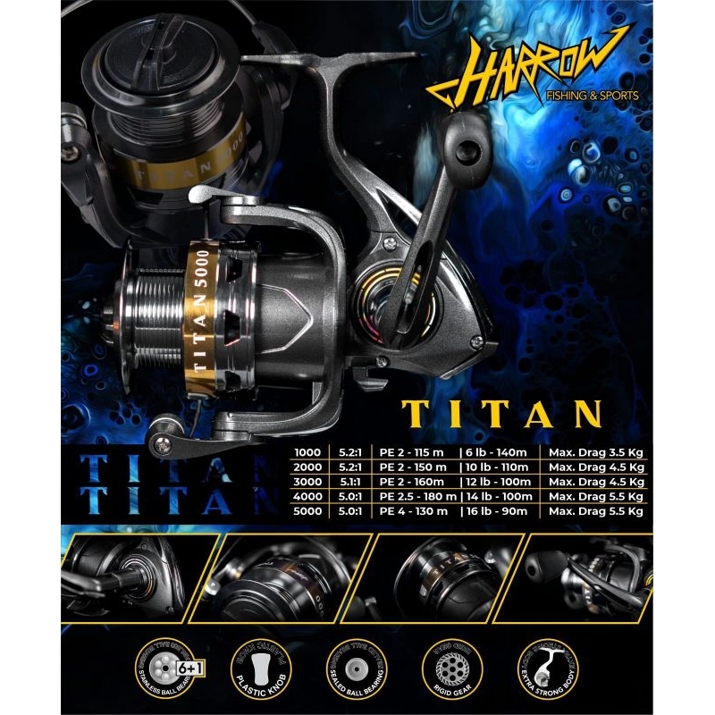 Reel one way Harrow Titan 1000