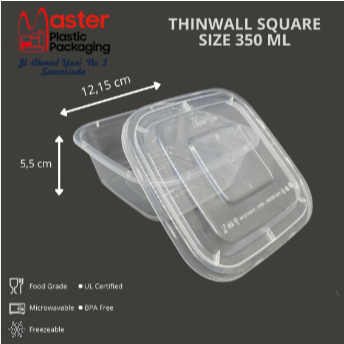 Thinwall Square 350 ml - 25 Pcs