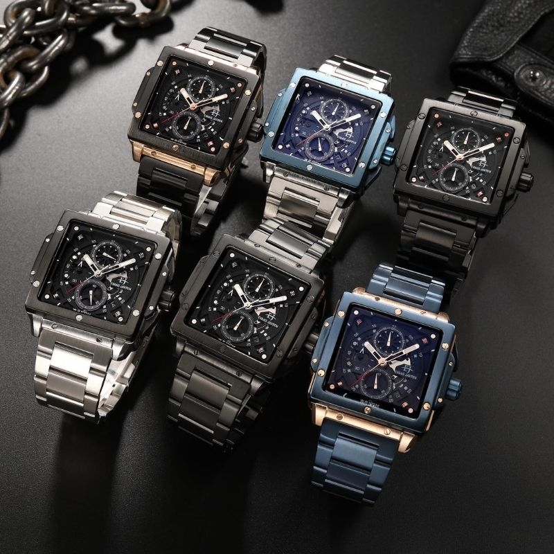 Evans Jayden 9582 Jam tangan Pria Analog Stainless steel Original