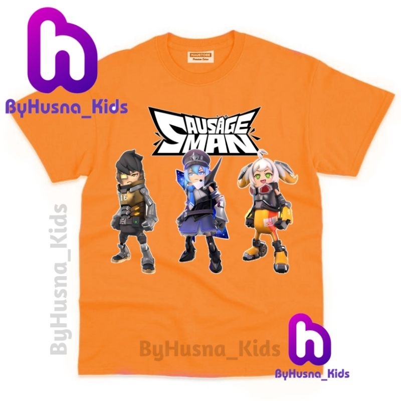 BAJU ANAK KAOS ANAK GAME SAUSAGE MAN SOSIS MAN GAME SAUSAGEMAN SKINS GAME ATASAN ANAK UNISEX COWO CE