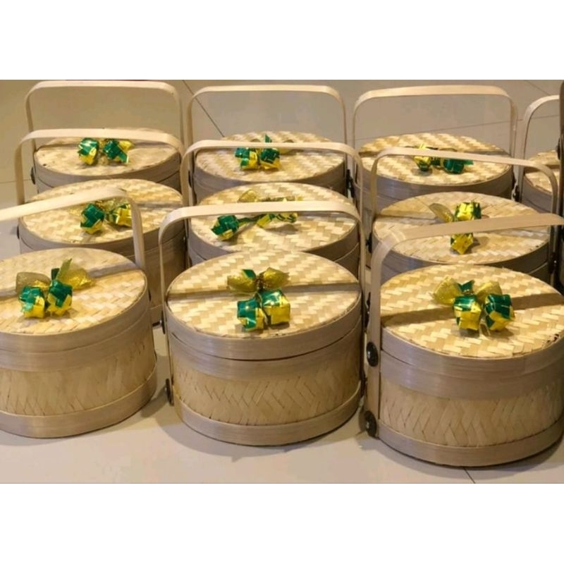 

NOB Rantang/parcel lebaran bambu susun 1 D20