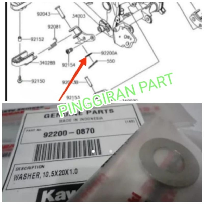 Ring step footstep depan KLX150 KLX 150 original