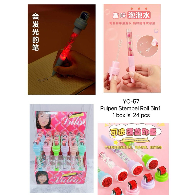 

Pulpen stempel roll 5in1