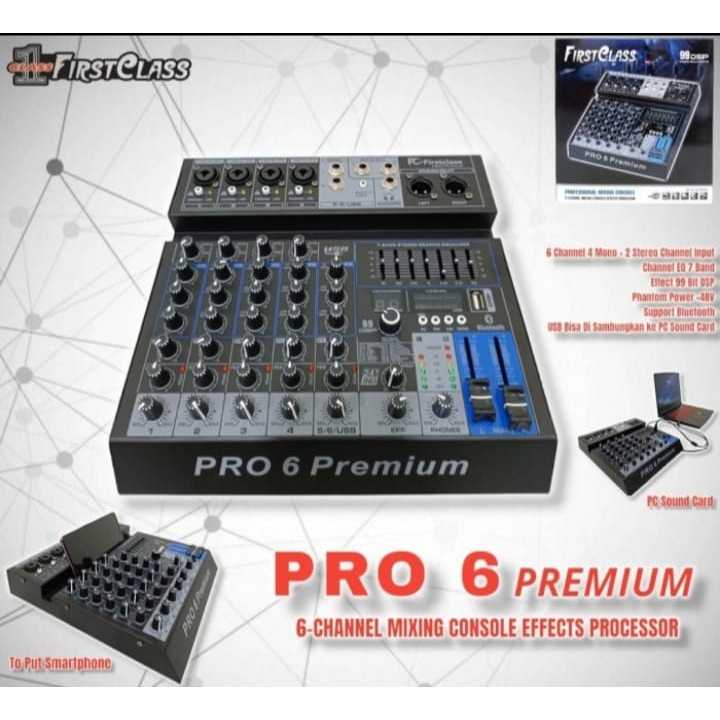 Mixer / Mixer Audio / Mixer Professional / Mixer Console / Mixer Live audio FirstClass PRO 6 Premium
