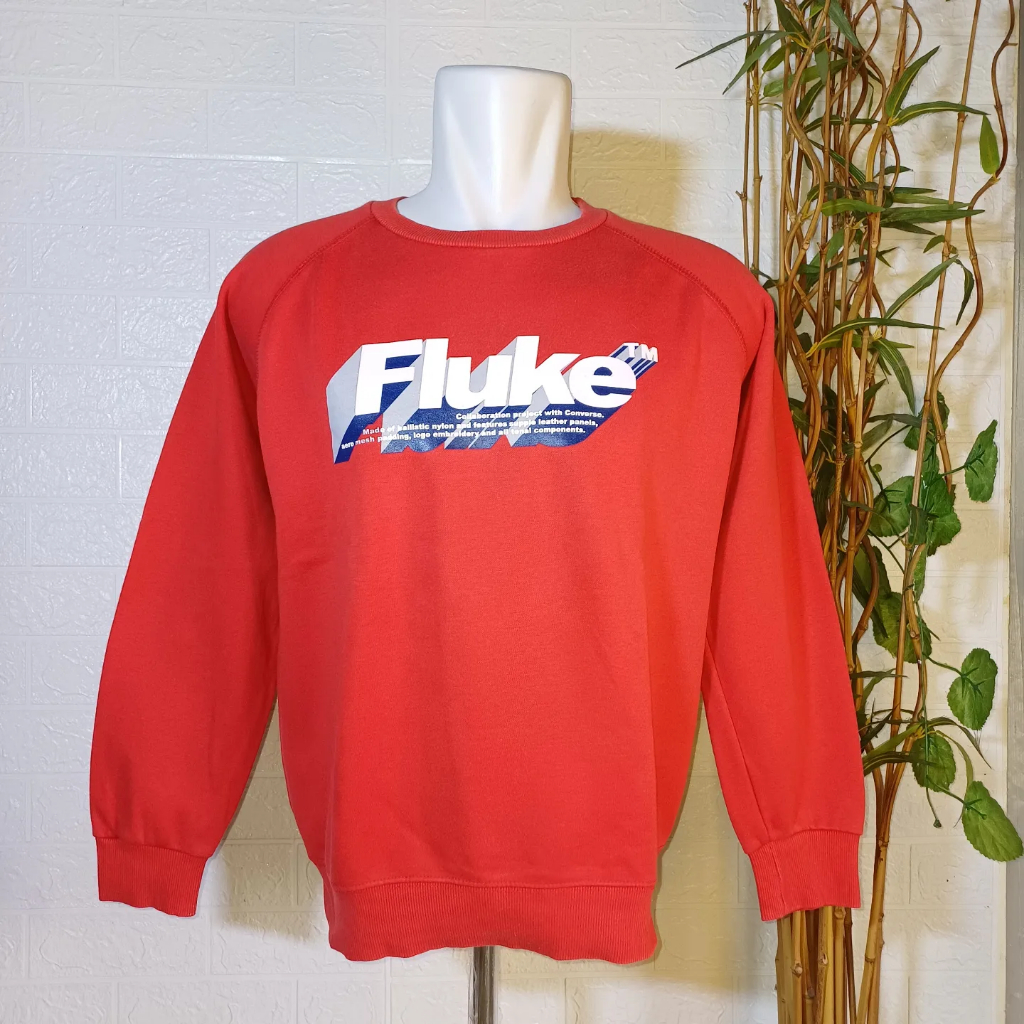CREWNECK FLUKE MERAH SIZE L (SECOND BRANDED) CN0027
