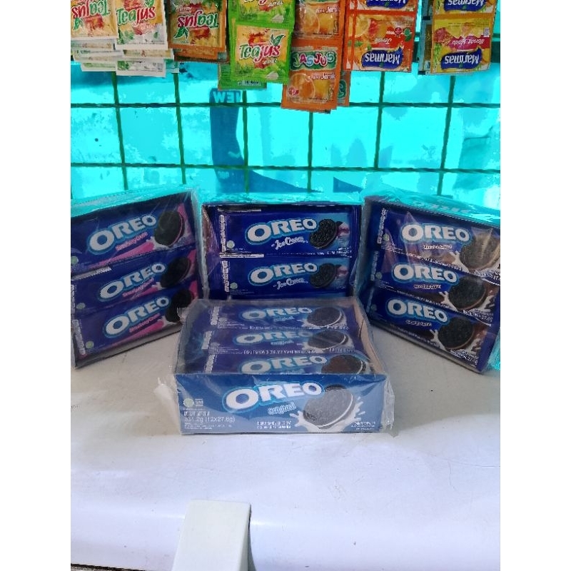 

Oreo Biskuit Sandwich Coklat 1 box | Strawberry | Ice Cream| Original | Chocolate Cream