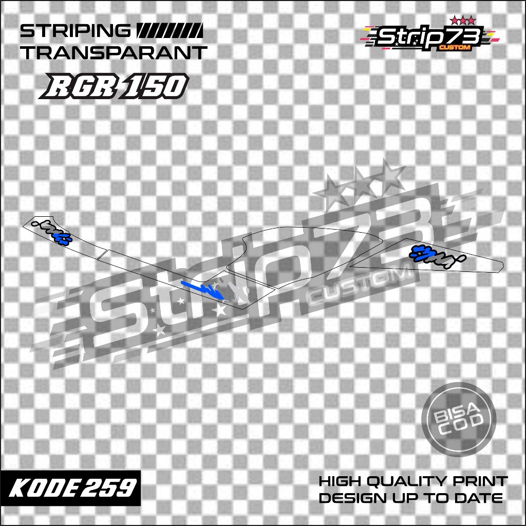 259 STRIPING TRANSPARAN SUZUKI RGR 150 - STRIPING TRANSPARAN SUZUKI RGR 150 PREMIUM GRAFIK