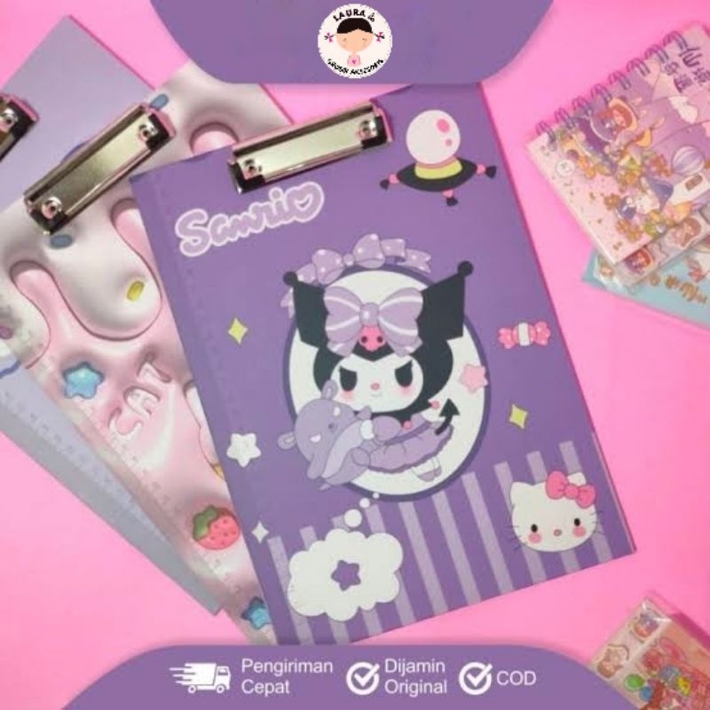 

Papan Jalan Ujian Sanrio Kuromi Clip Board A4