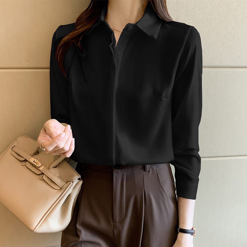 Kemeja Casual | Kemeja Polos | Baju Kemeja Wanita Lengan Panjang