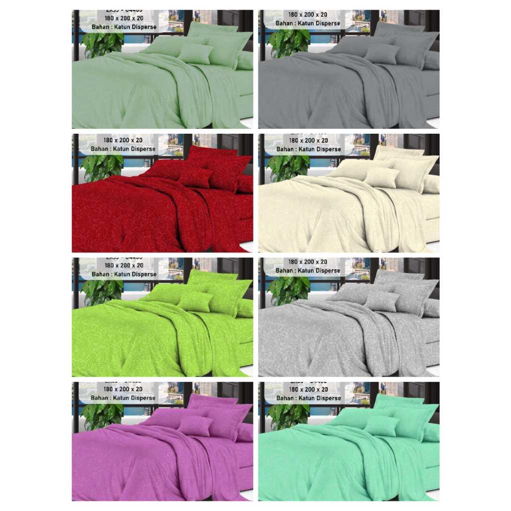 SPREI ANDIA UKURAN 180X200 SPREI BAHAN KATUN DISPERSE HALUS NYAMAN TIDAK PANAS SPREI POLOS RIA BATIK