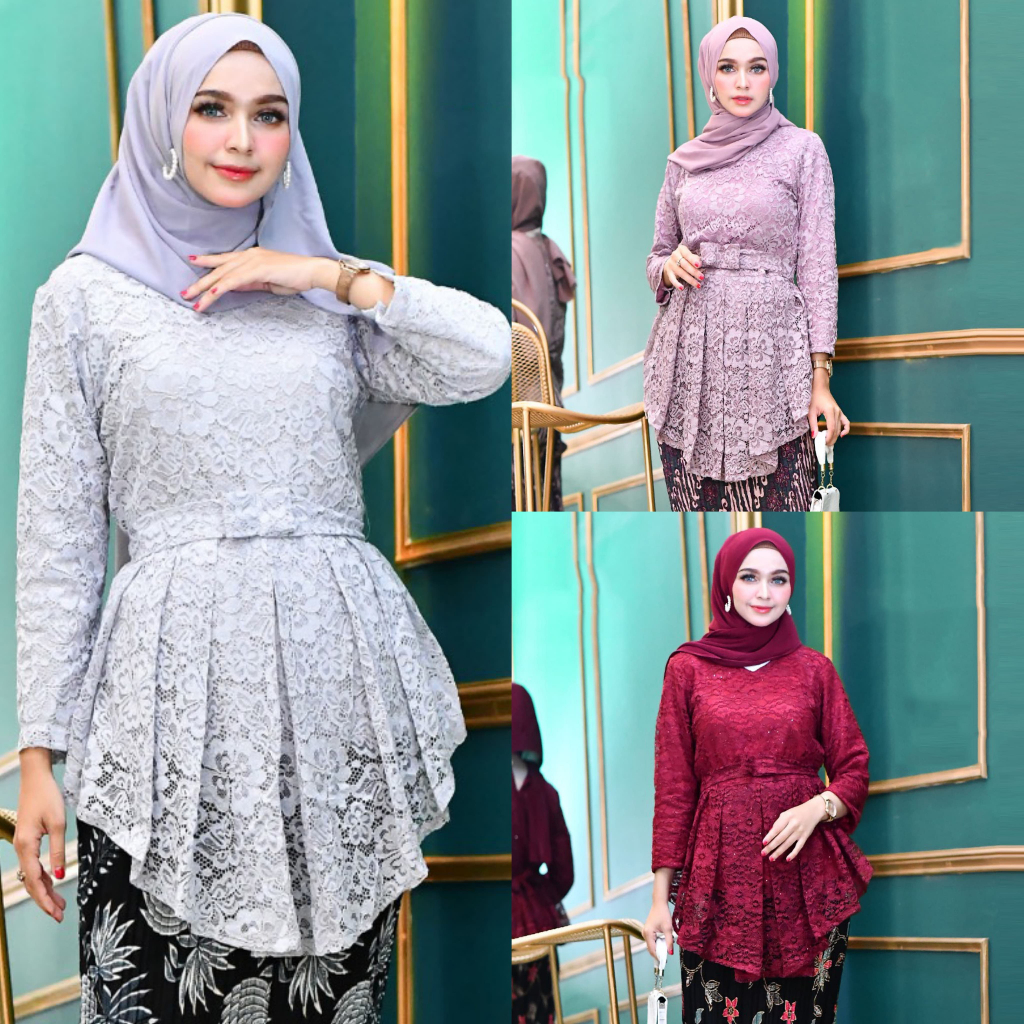 ATASAN Kebaya Qinara / Atasan Kebaya Brukat / Kebaya Kondangan / Kebaya wisuda / Kebaya Brukat Moder