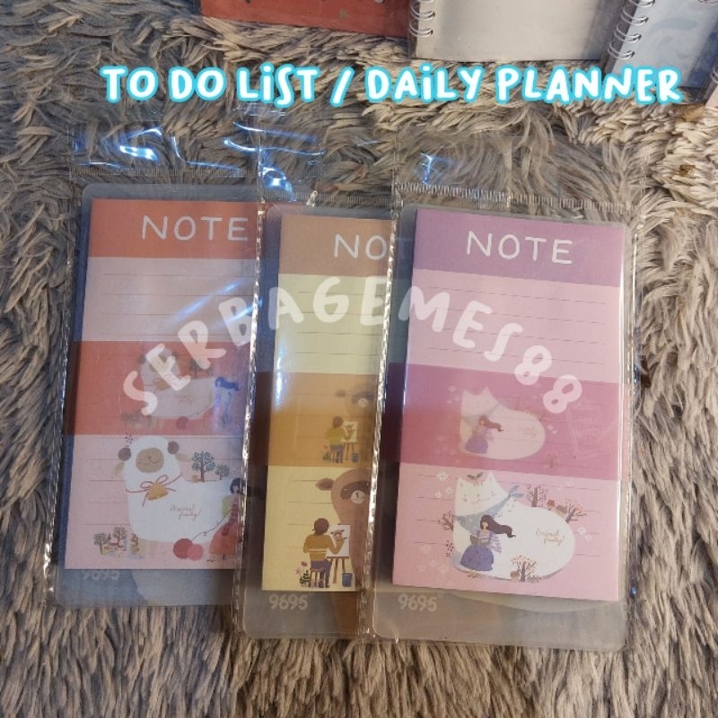 

serbagemes88 - DAILY PLANNER STICKY NOTES / JOURNAL LUCU / TO DO LIST / DAILY PLANNER