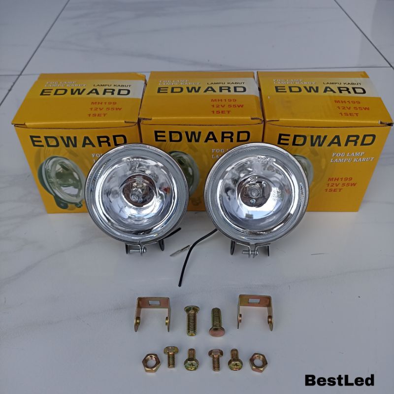 Lampu Tembak Sorot Kabut Fog Lamp Bulat Motor Mobil Truk 12Volt Putih
