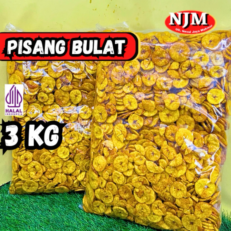 

NJM [BALL] PISANG BULAT MANIS AROMA NANGKA Grosir 3.000gr (3kg)