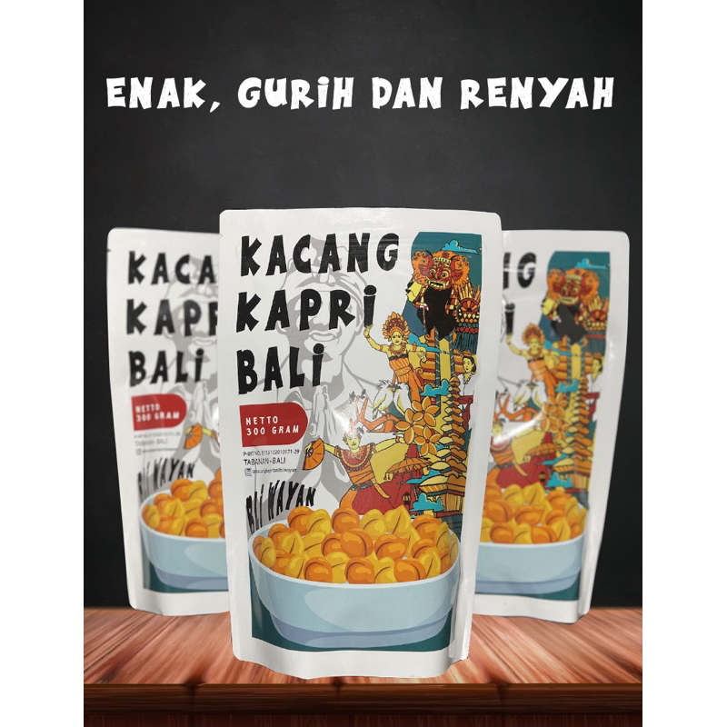 

Kacang Kapri Bali Bli Wayan, 300 gram, Camilan Oleh-Oleh Bali