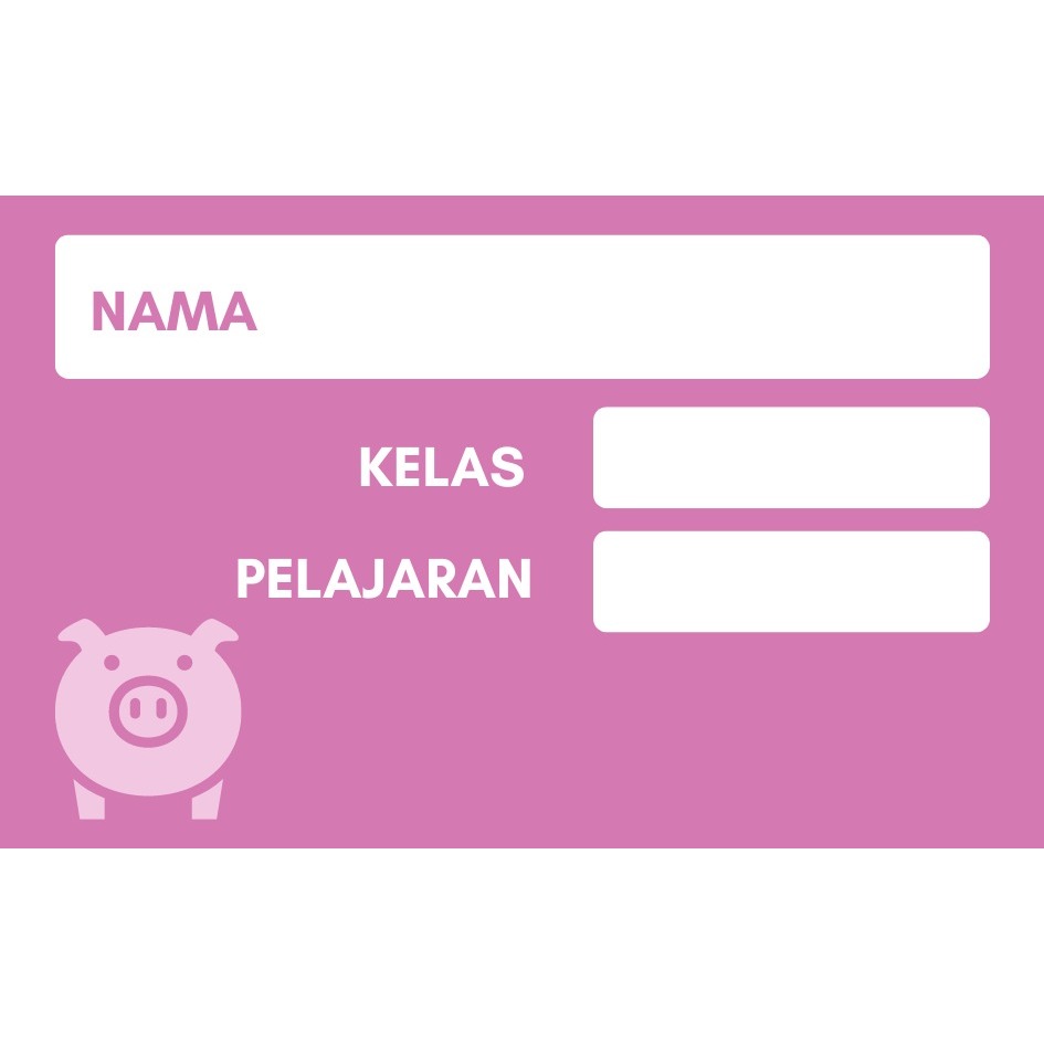 

LABEL BUKU SEKOLAH / LABEL SAMPUL BUKU / STIKER LABEL BUKU / STIKER SAMPUL BUKU PELAJARAN LUCU UNIK
