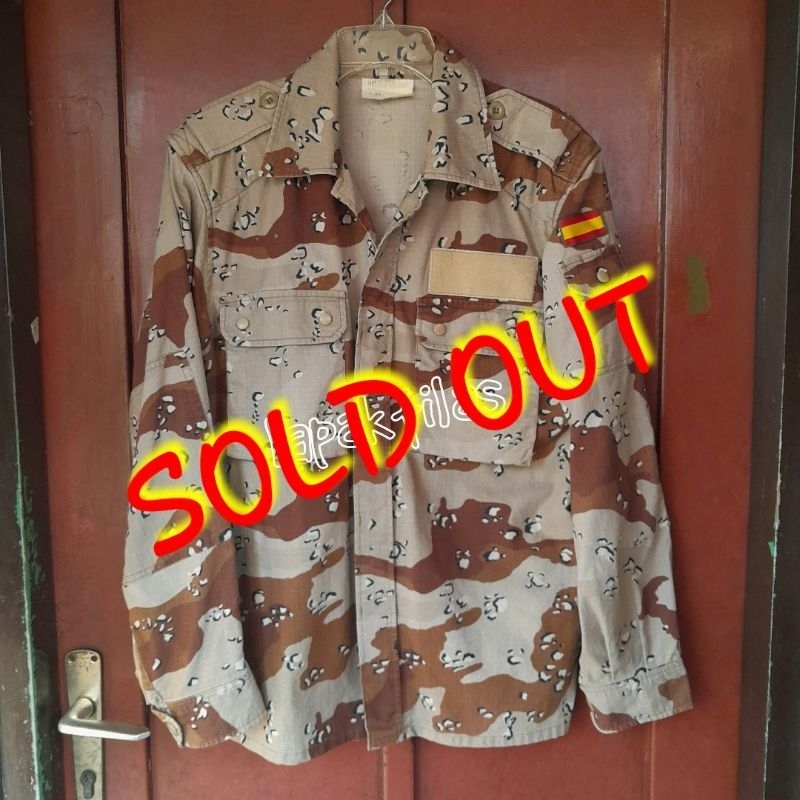 Kemeja BDU Chocochip Spain not Us Army Camouflage Desert Second Original