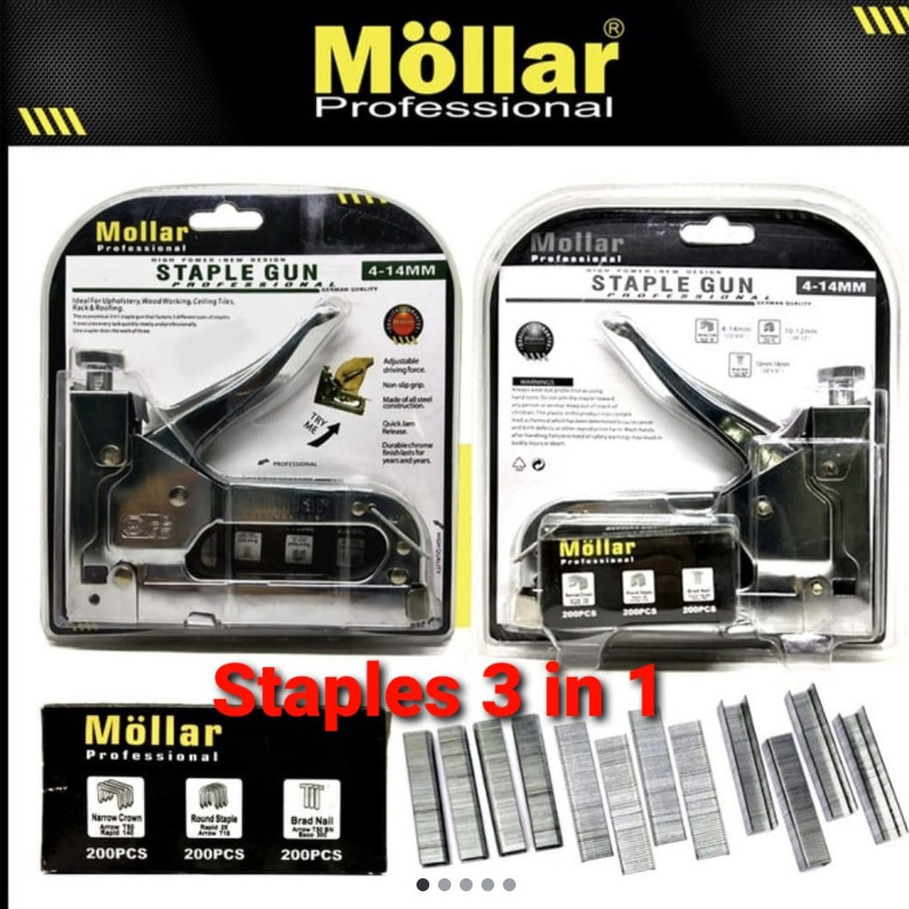 

MOLLAR Staple Gun 3 in 1 Way Heavy Duty Staples Tembak hekter jok ART O7M2